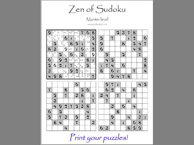 Zen of Sudoku screenshot 2