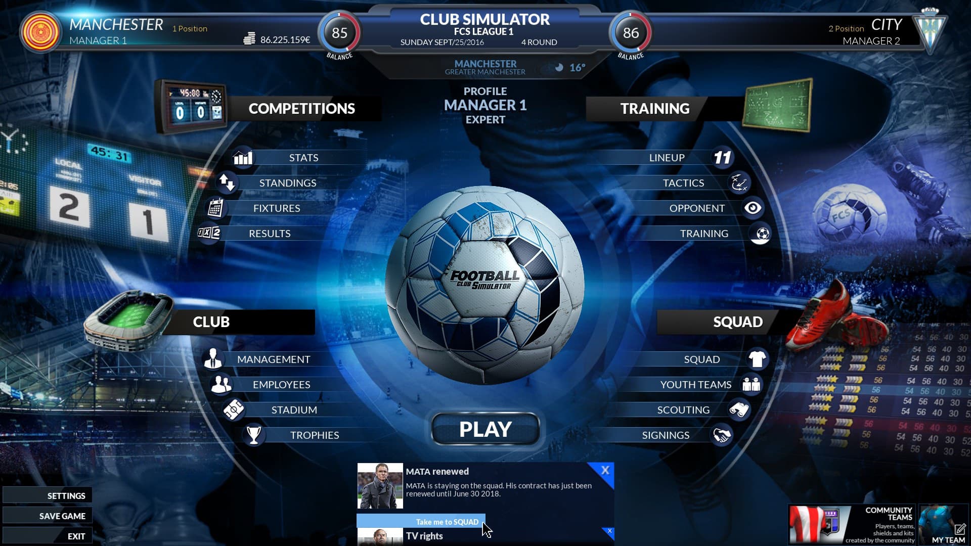 Football Club Simulator - FCS #21 screenshot 1