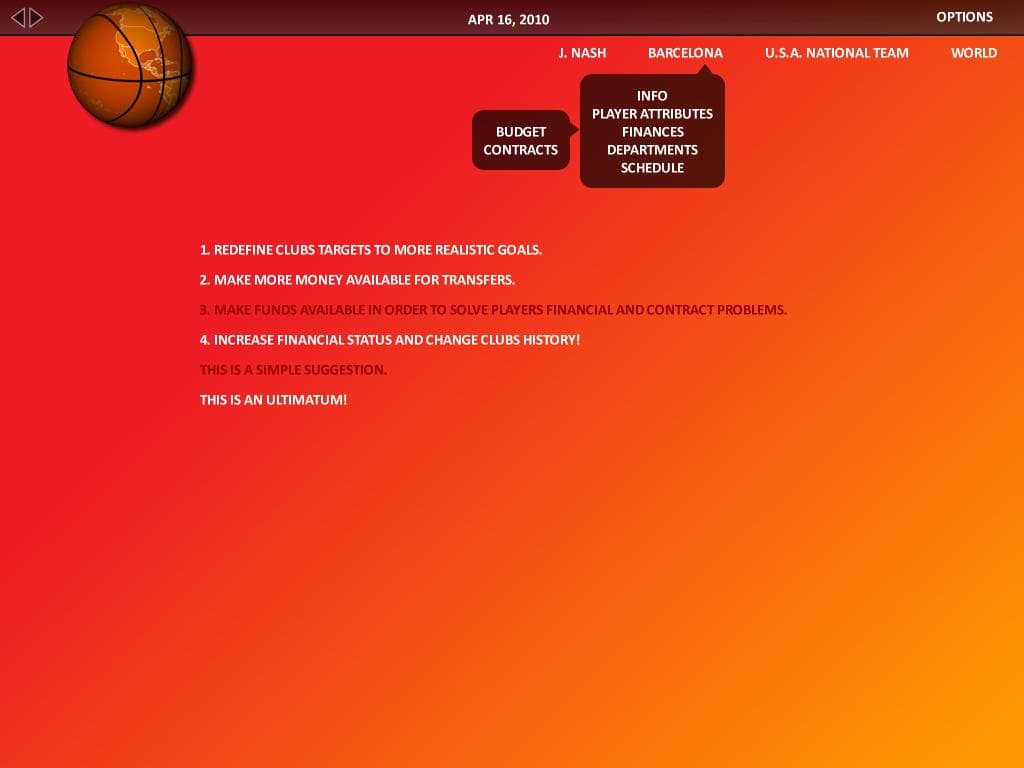 World Basketball Manager 2010 screenshot 2