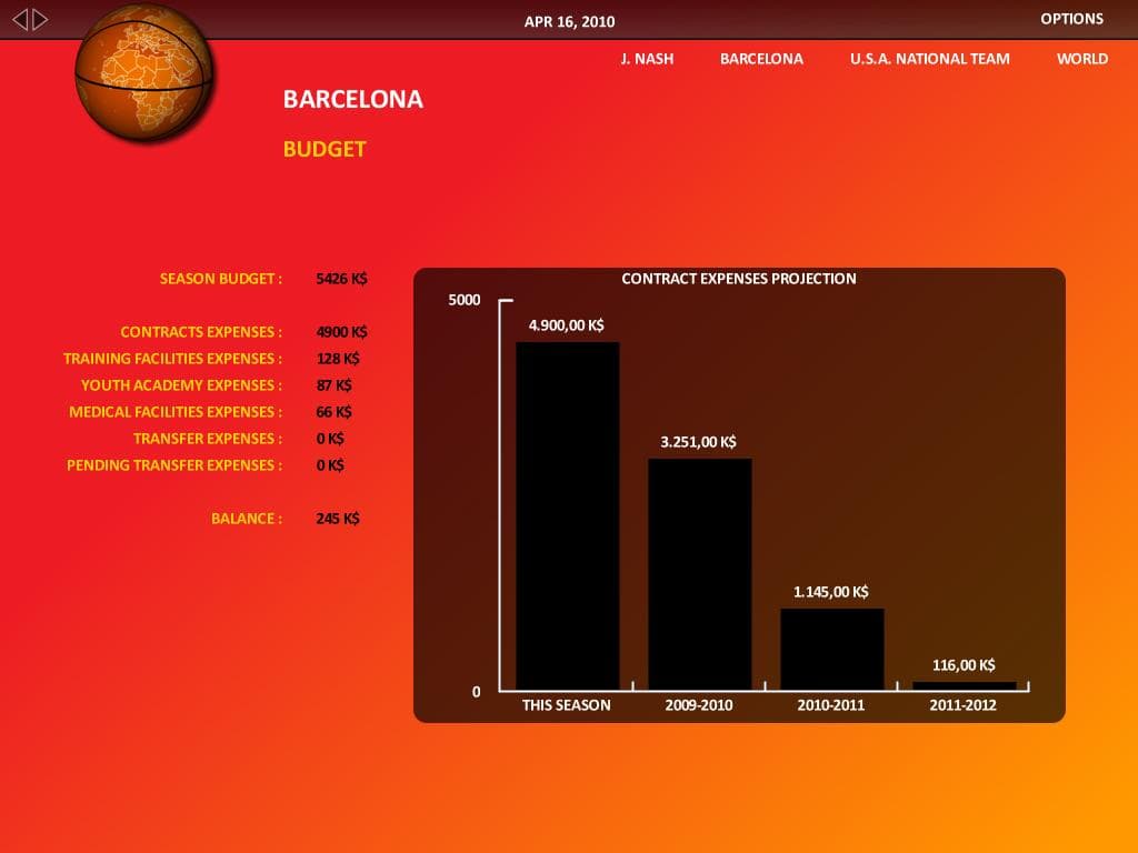 World Basketball Manager 2010 screenshot 1
